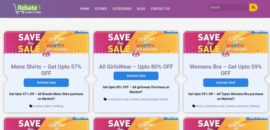 Myntra Coupon and Deals