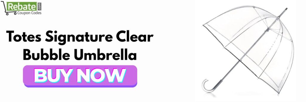 Totes Signature Clear Bubble Umbrella